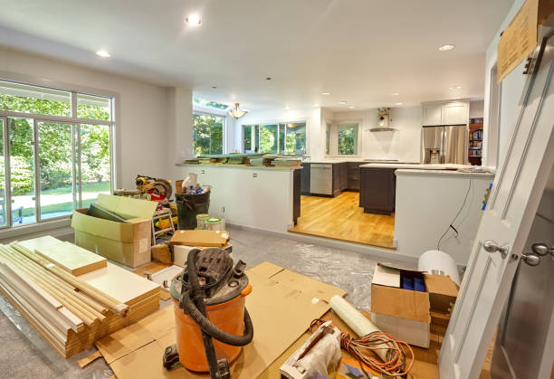 Professional Kitchen Flooring technician working in Bellevue, WI